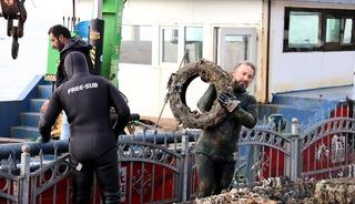 Eskihisar Sahili&rsquo;nde ekosistemi canlandıracak dip temizliği yapıldı