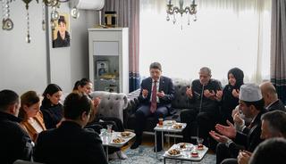 Adalet Bakanı Tun&ccedil;'tan Atlas &Ccedil;ağlayan'ın ailesine ziyaret