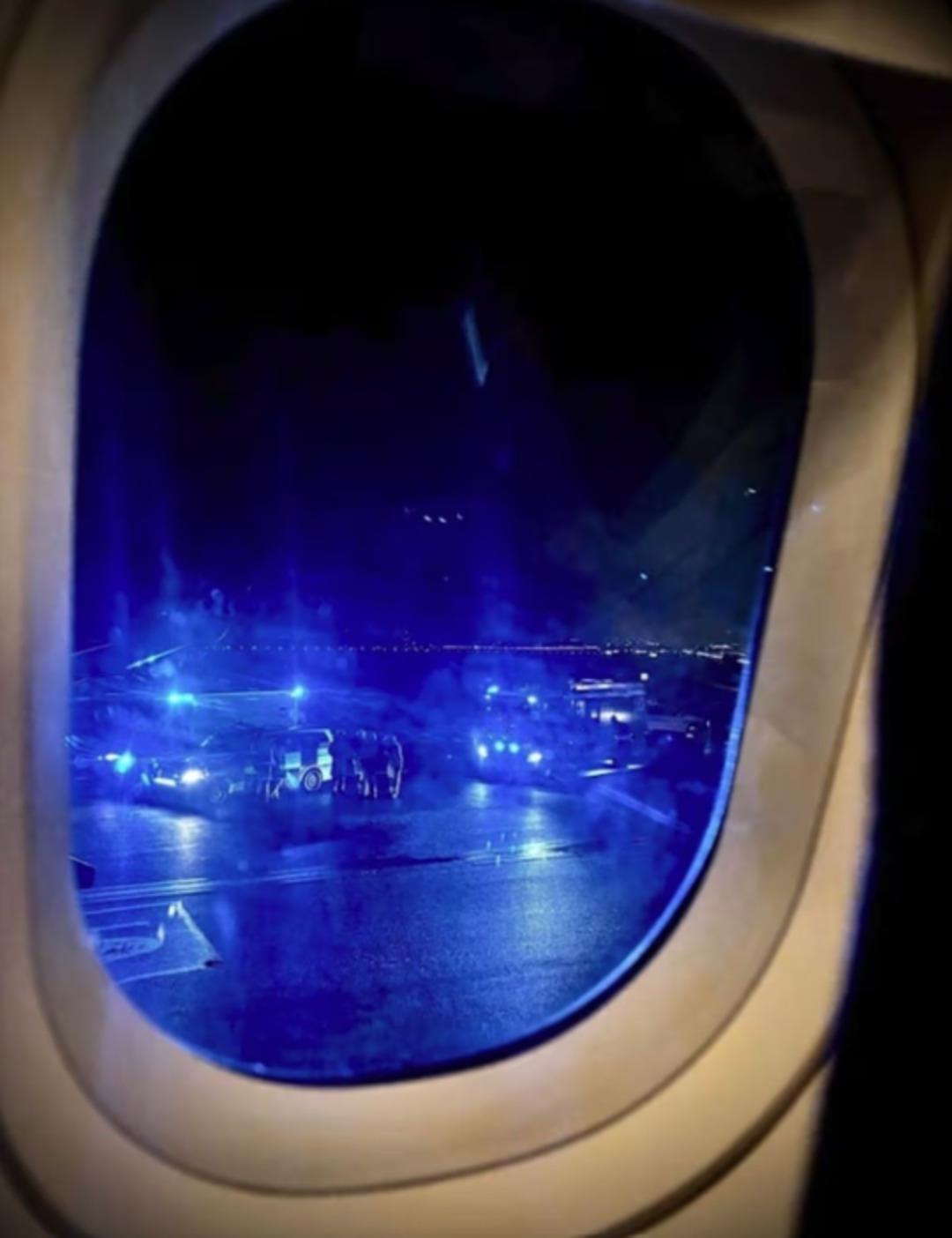 U&ccedil;ak taksi yoluna girdi! Pistte panik anları 1