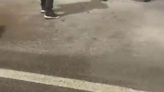 Sivas’ta seyir halindeki taksi alevlere teslim oldu