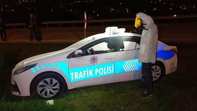 Samsun’da maket trafik polis araçlarının tepe lambalarını çaldılar