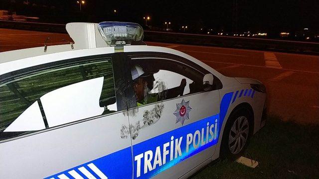 Samsun’da maket trafik polis araçlarının tepe lambalarını çaldılar