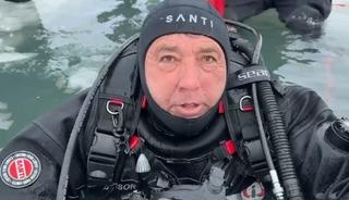 &Ccedil;ıldır G&ouml;l&uuml;&rsquo;nde 6 Şubat depremi anısına dalış yaptılar