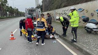 Samsun’da motosikletli genç kadın yaralandı