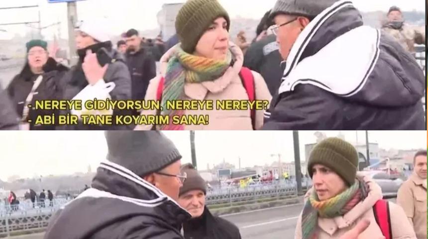 Galata'da balık&ccedil;ıya aktivist hareket: Bir kova balığı hi&ccedil; etti!