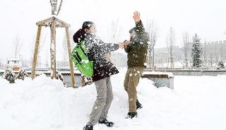 İki ilde eğitime kar engeli