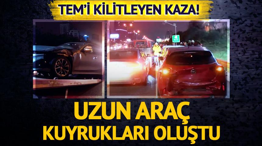 TEM'de zincirleme kaza! Trafik kilitlendi