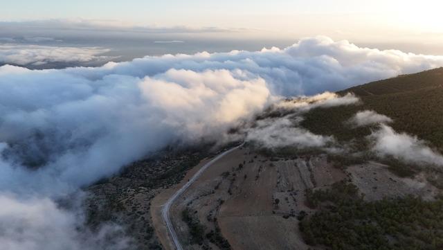 Mersin de sis bulutu dronla g&ouml;r&uuml;nt&uuml;lendi 13