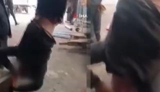 Zihinsel engelli genci ayağından bağlayıp vince astılar