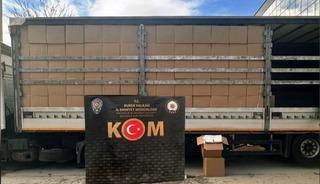 Bursa&rsquo;da 10 milyon 510 bin adet ka&ccedil;ak makaron ele ge&ccedil;irildi