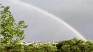 Datça'da yoğun yağışın ardından ikiz gökküşağı görüntüsü