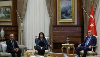 Cumhurbaşkanı Erdoğan DEM Parti heyeti ile g&ouml;r&uuml;şt&uuml;