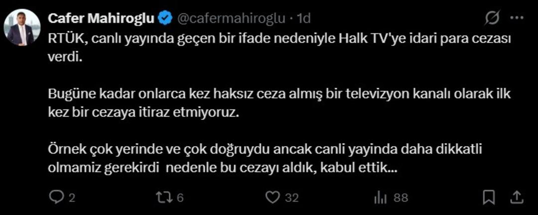 Uğur D&uuml;ndar ın canlı yayındaki yorumu g&uuml;ndem oldu! RT&Uuml;K ceza kesti Halk Tv hak verdi!  İtiraz yok  3