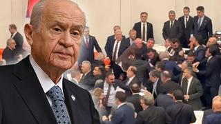 Son dakika: MHP lideri Devlet Bah&ccedil;eli'den TBMM'deki kavgayla ilgili a&ccedil;ıklama: "K&uuml;rs&uuml; işgline varan faşizan tutum haklı g&ouml;r&uuml;lemez"