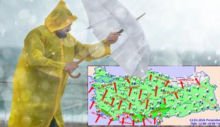 81 ilde hava durumu alarmı! Sel, fırtına ve kar geliyor