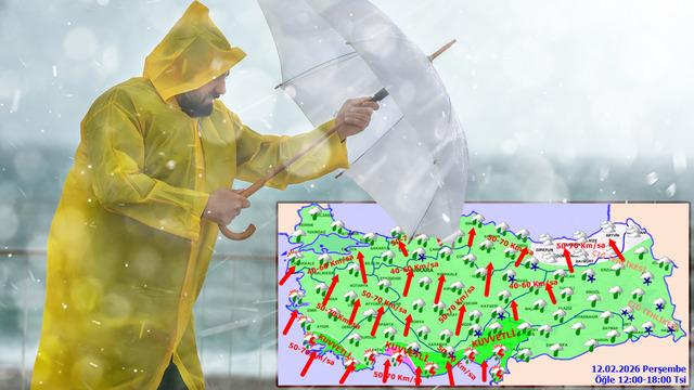 81 ilde hava durumu alarmı! Sel, fırtına ve kar geliyor