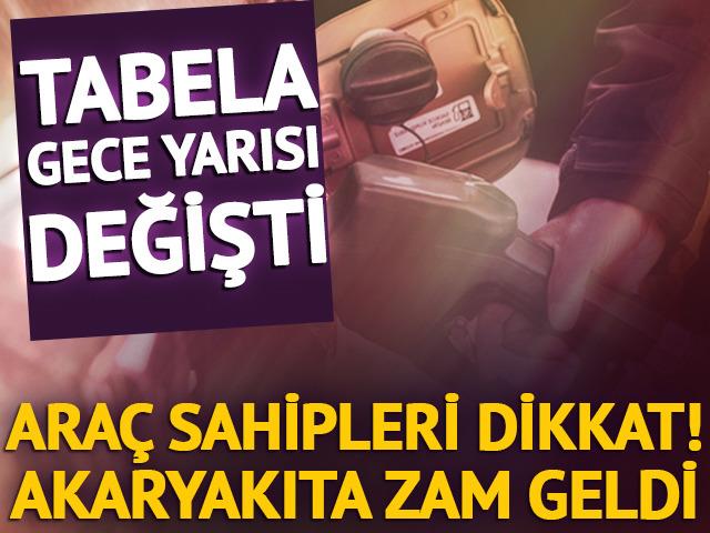 Akaryakıta beklenen zam geldi!