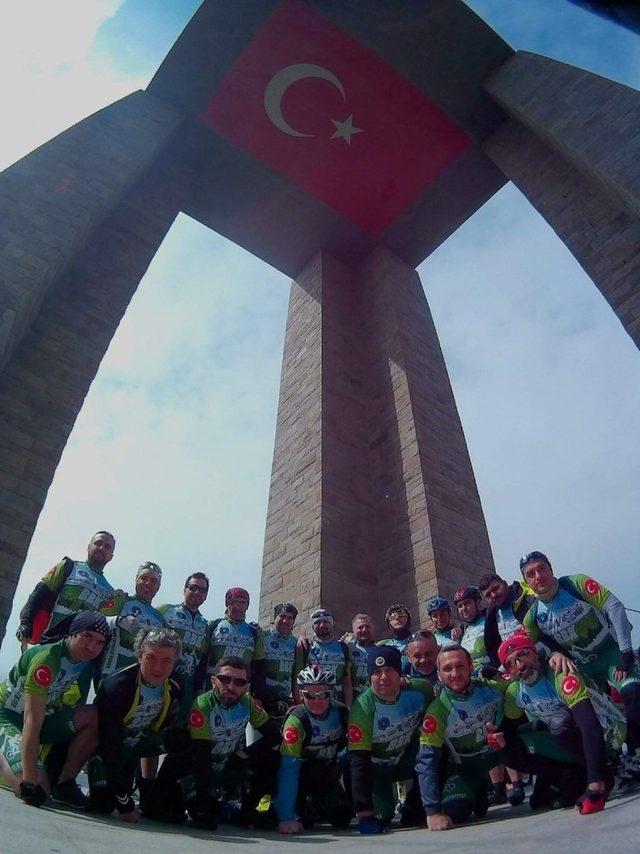 Bursalı bisikletçilerden ‘Çanakkale’ turu