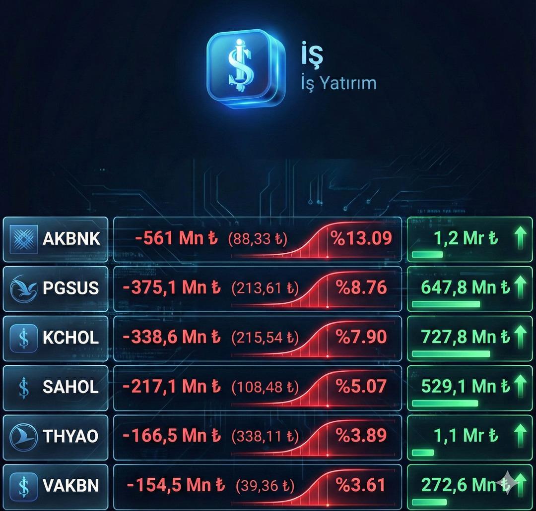 İş Yatırım&rsquo;ın Bug&uuml;n En &Ccedil;ok Sattığı Hisseler 1