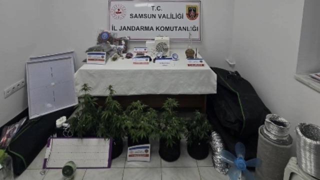 Elbise dolabında özel iklimlendirme sistemiyle uyuşturucu serası