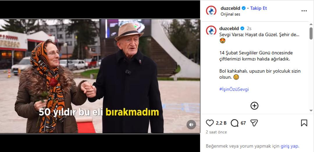 D&uuml;zce Belediyesi nden 14 Şubat &ouml;ncesi anlamlı etkinlik: "Sevgi varsa; hayat da g&uuml;zel, şehir de..." 3