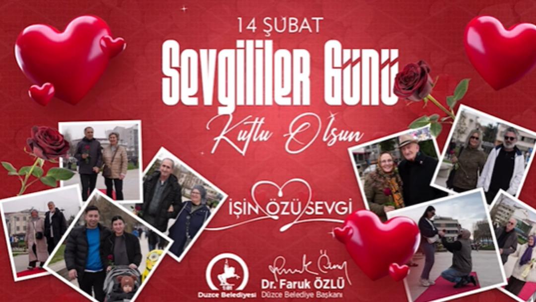 D&uuml;zce Belediyesi nden 14 Şubat &ouml;ncesi anlamlı etkinlik: "Sevgi varsa; hayat da g&uuml;zel, şehir de..." 6
