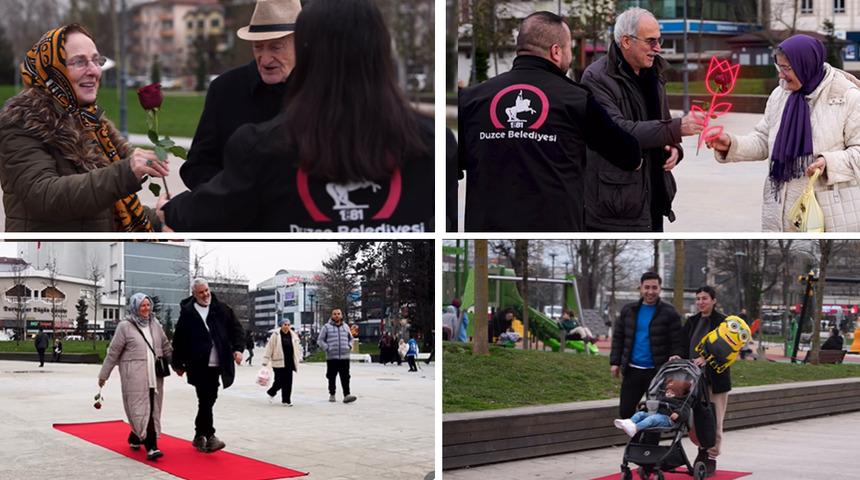 D&uuml;zce Belediyesi'nden 14 Şubat &ouml;ncesi anlamlı etkinlik: "Sevgi varsa; hayat da g&uuml;zel, şehir de..."