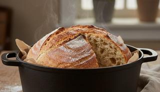 En kolay ekmek tarifi: 3 malzemeli tencere ekmeği 