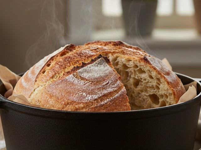 En kolay ekmek tarifi: 3 malzemeli tencere ekmeği 