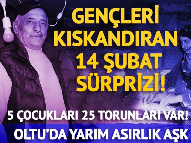 5 &ccedil;ocukları 25 torunları var! Gen&ccedil;leri kıskandıran 14 Şubat s&uuml;rprizi: 'Oltu g&uuml;zelse sebebi sensin Aynur'