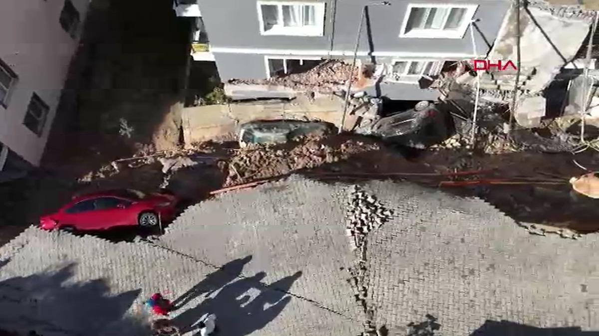 İzmir de istinat duvarı çöktü! 151 kişi tahliye, 2 bina ve 7 araç zarar gördü 1