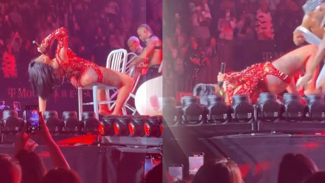 Ünlü rapçi Cardi B. dans ederken sandalyeden düştü! O anlar viral oldu