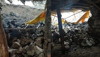 Hakkari&rsquo;de yağış nedeniyle ahır &ccedil;&ouml;kt&uuml;