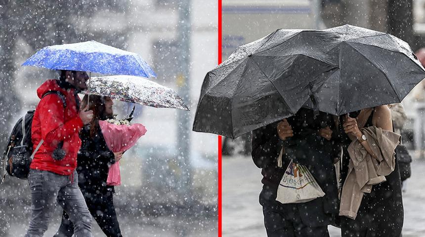 Bahar havası bitiyor! Salı g&uuml;n&uuml; sağanak, &ccedil;arşamba kar