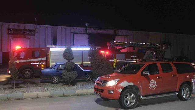 Karaman’da dorse üretim fabrikasında yangın paniği 4