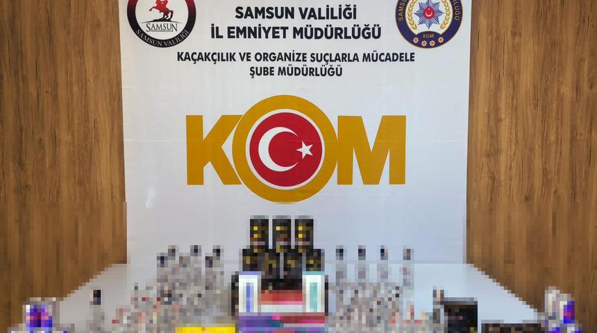 Samsun'da ka&ccedil;ak alkol ve t&uuml;t&uuml;n ele ge&ccedil;irildi! 1 zanlı yakalandı