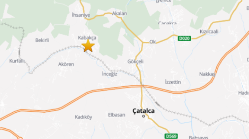 AFAD duyurdu: İstanbul &Ccedil;atalca'da 2.6 b&uuml;y&uuml;kl&uuml;ğ&uuml;nde deprem