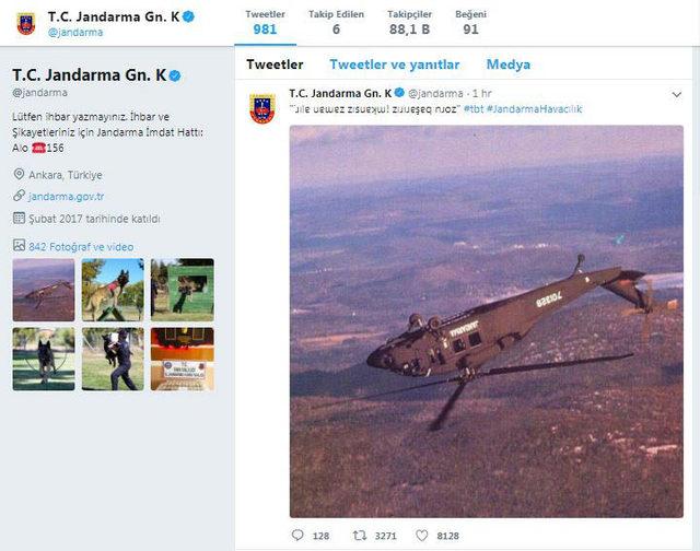 Jandarma pilotu, Sikorsky S-70'i ters döndürdü