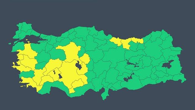 İ&ccedil;işleri Bakanlığı'ndan sağanak ve fırtına uyarısı