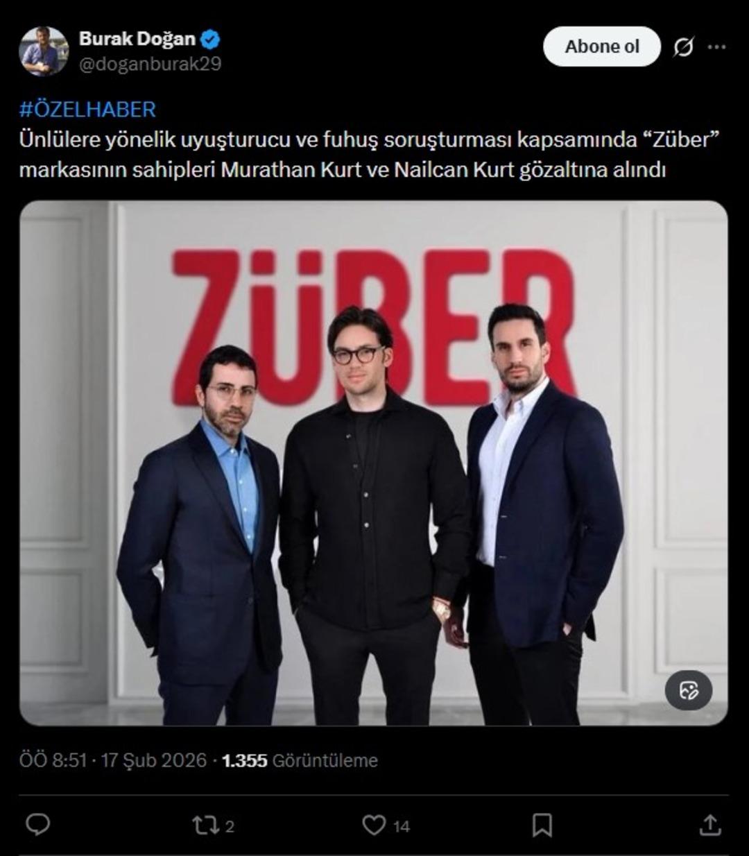 Uyuşturucu soruşturmasında yeni gelişme! Z&uuml;ber in sahipleri Murathan Kurt ve Nailcan Kurt g&ouml;zaltına alındı 2