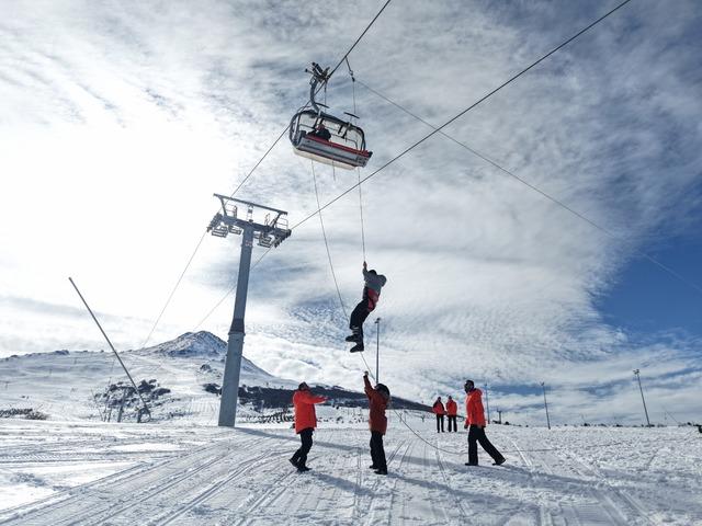 Yıldız Dağı nda &ccedil;ığ ve kurtarma tatbikatı yapıldı 2