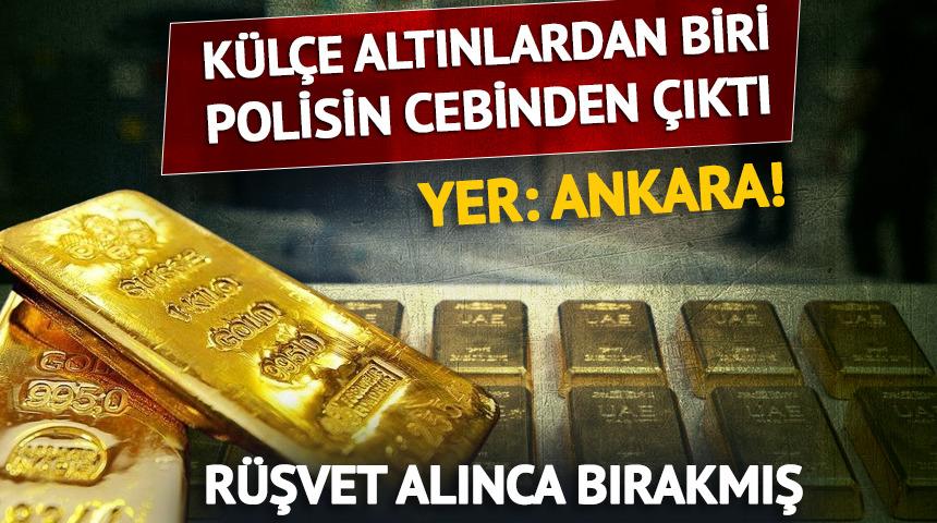 Kayıp k&uuml;l&ccedil;e altın polisin cebinden &ccedil;ıktı... Kiloyla r&uuml;şvet almış!