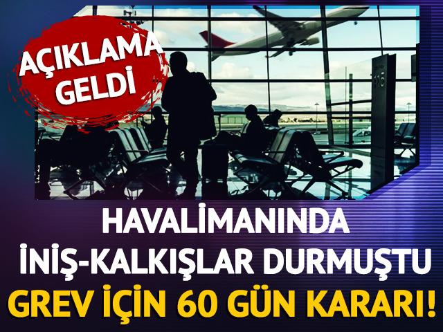 Ercan Havalimanı&rsquo;nda iniş-kalkışlar durmuştu: Grev i&ccedil;in 60 g&uuml;n kararı!