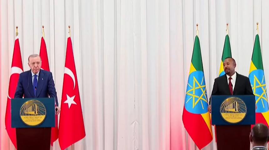 Cumhurbaşkanı Recep Tayyip Erdoğan Etiyopya'da: "Afrika Boynuzu'nda &ccedil;atışmada istemiyoruz"
