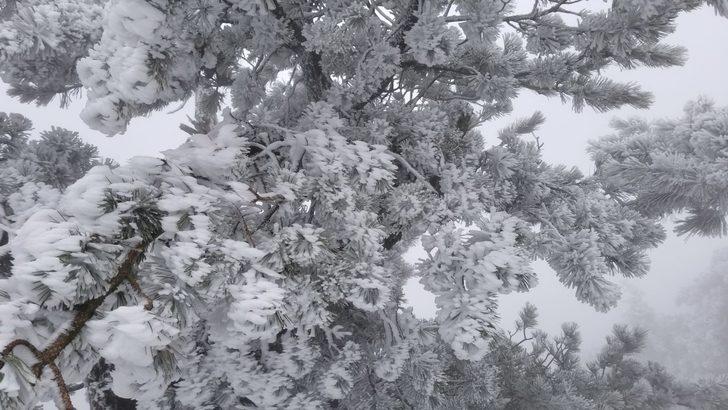 Burası Ege! Spil Dağı'nda kar kalınlığı 10 santimetreyi geçti G3