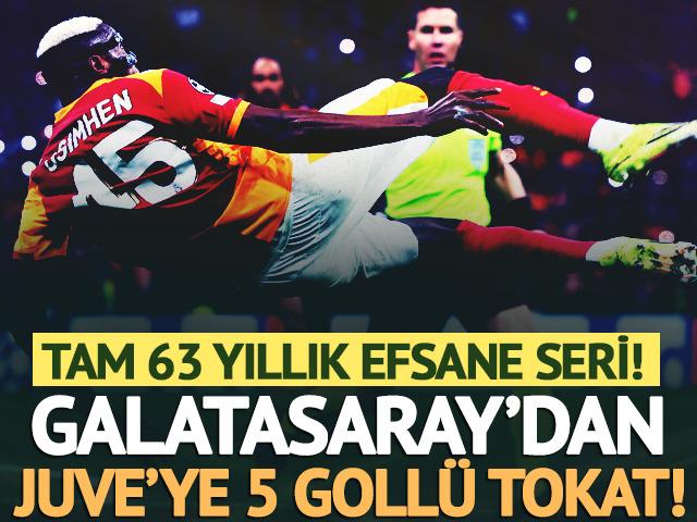 Galatasaray'dan Juventus'a 5 goll&uuml; tokat: Tam 63 yıllık efsane seri!
