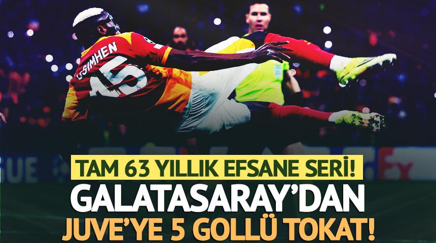 Galatasaray'dan Juventus'a 5 goll&uuml; tokat: Tam 63 yıllık efsane seri!