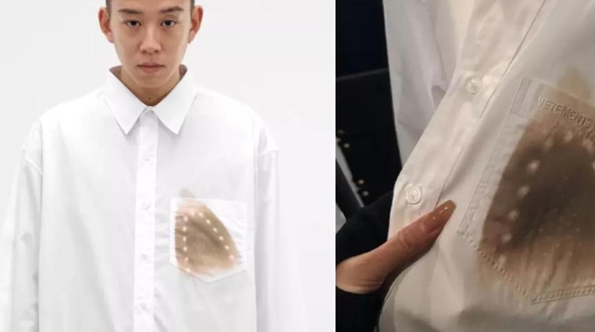 &Uuml;t&uuml; yanığı baskılı g&ouml;mleğin fiyatı dudak u&ccedil;uklattı! O tasarım sosyal medyada viral oldu