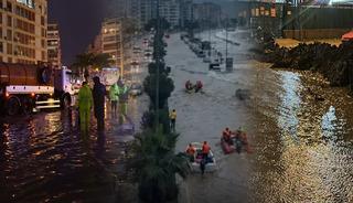 Kuvvetli sağanak İzmir, Aydın ve &Ccedil;anakkaleyi sular altında bıraktı! Deniz taştı, yollar su doldu