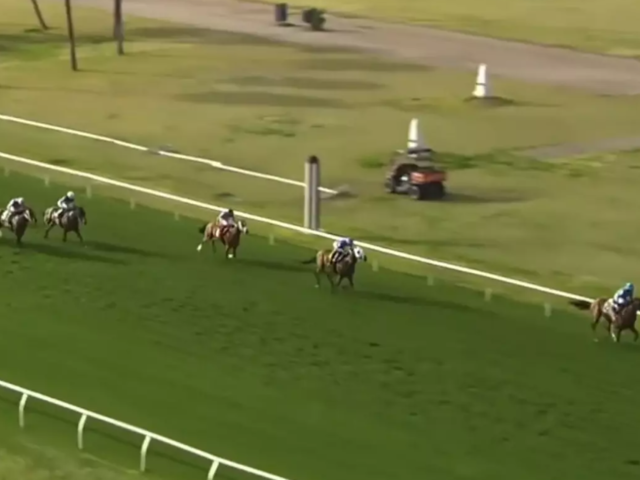 At yarışında 'Mister MMMMM' r&uuml;zgarı! Spikerin anlatımı olay oldu